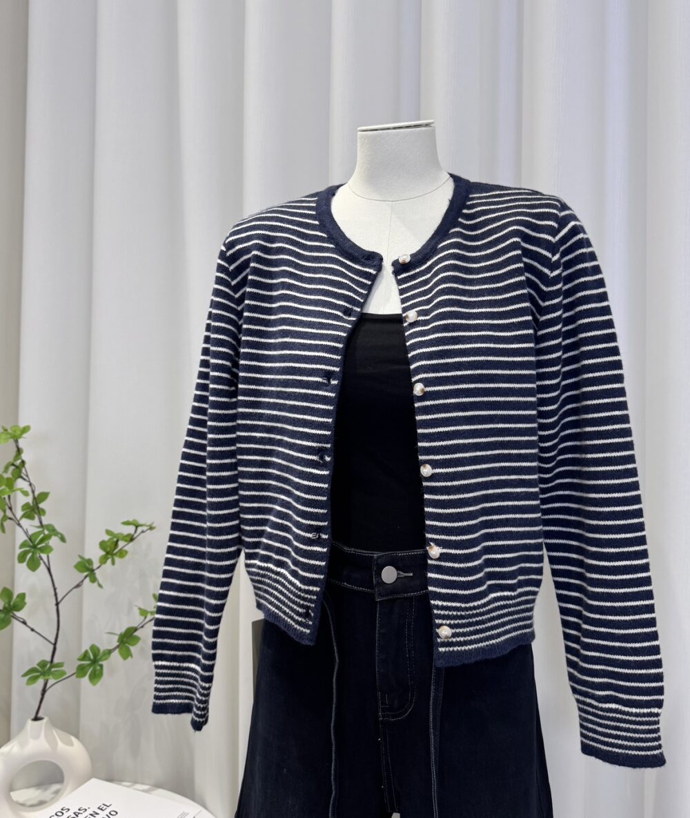 (預購)韓系條紋針織外套