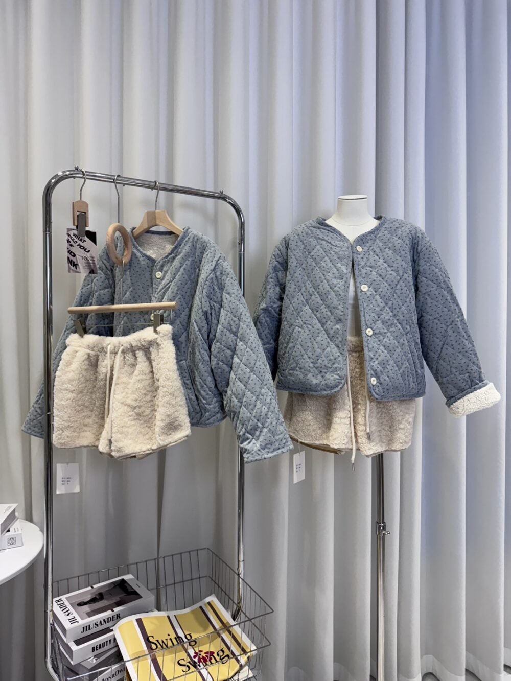 (現貨)韓系藍碎花雙面穿外套