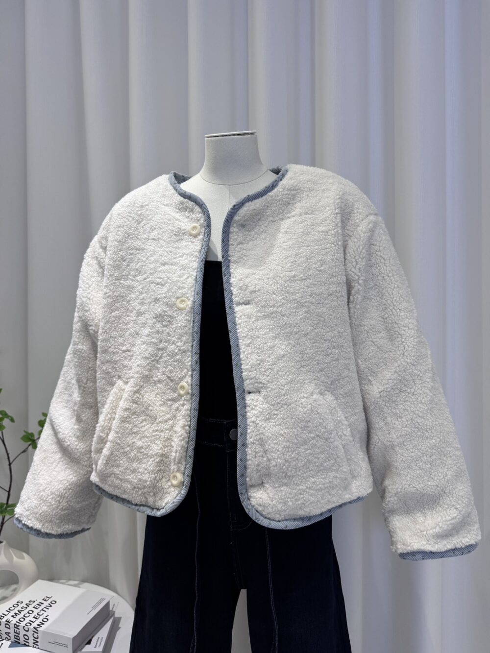 (現貨)韓系藍碎花雙面穿外套